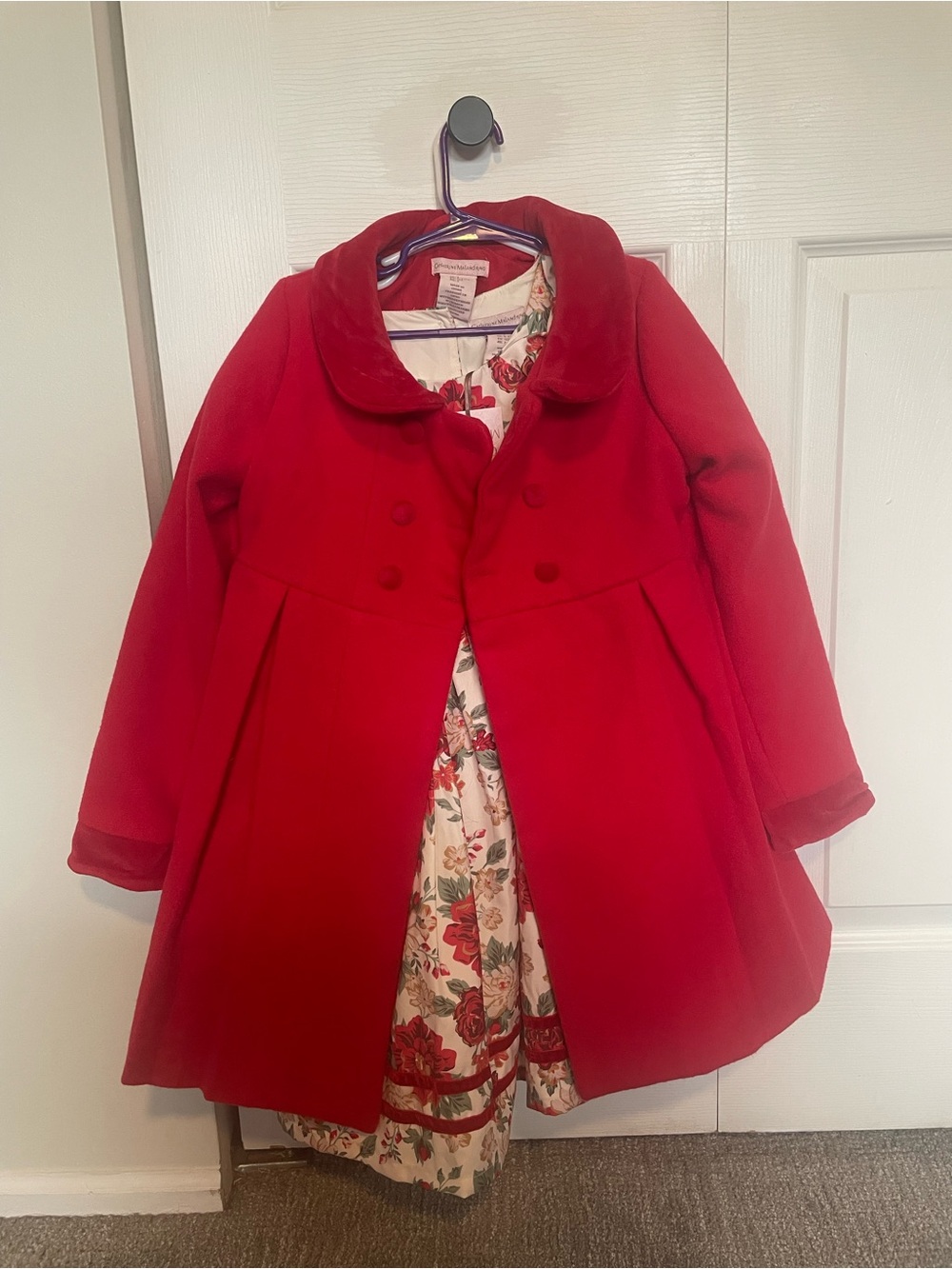 Catherine Malandrino Girls Holiday Dress and Coat Set - Size 7